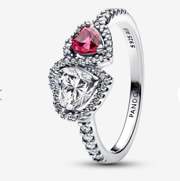 Pandora Halo Hearts Ring Sterling silver Size 56 - Picture 8 of 8